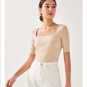 Love Bonito • Tegan fitted square neck top
